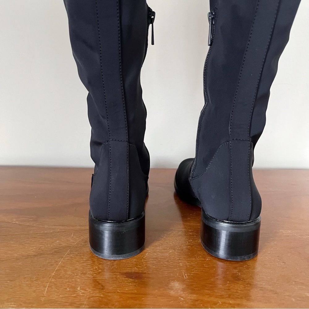 Donald J Pliner • Zela Crepe Stretch Boots black knee high neoprene tall - Picture 7 of 10